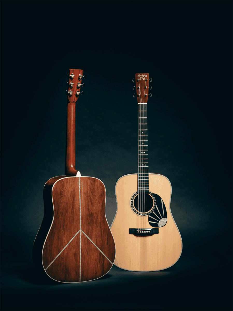 Dreadnought Epicéa Adirondack VTS/Palis. D-28-LENNON-75TH