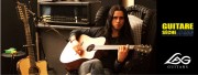 Gus G avec sa Lâg Tramontane Custom Bédarieux dans Guitare Sèche le Mag