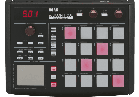 KOH PADKONTROL-BK 16 Pads + Pavé tactile noir